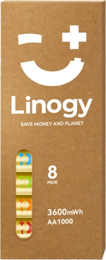 Set oplaadbare AA-batterijen LINOGY Li‑ion Pro (8 stuks)