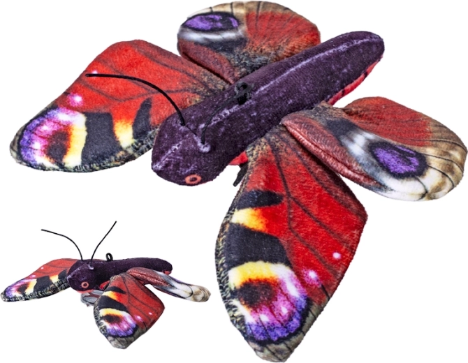 Pluchen vlinder atalanta 14 cm