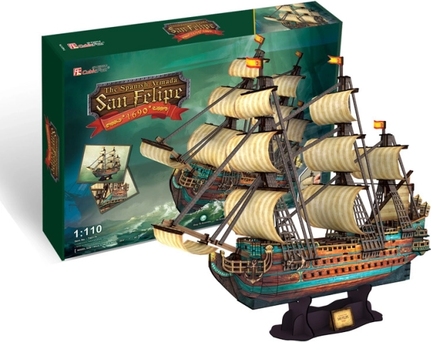 3D-puzzel zeilschip San Felipe – 248 stukjes