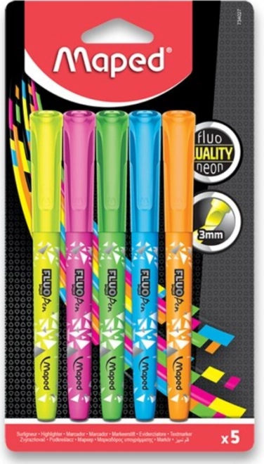 MAPED Markers Fluo Peps 5 stuks