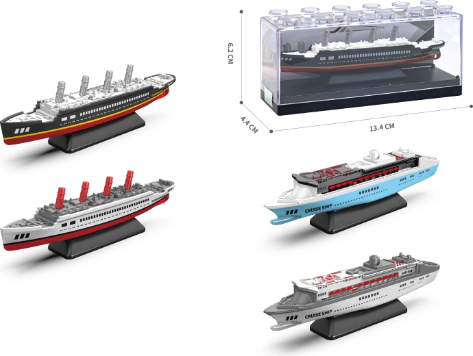 Metalen model van een excursieboot 1:64 – verschillende kleuren