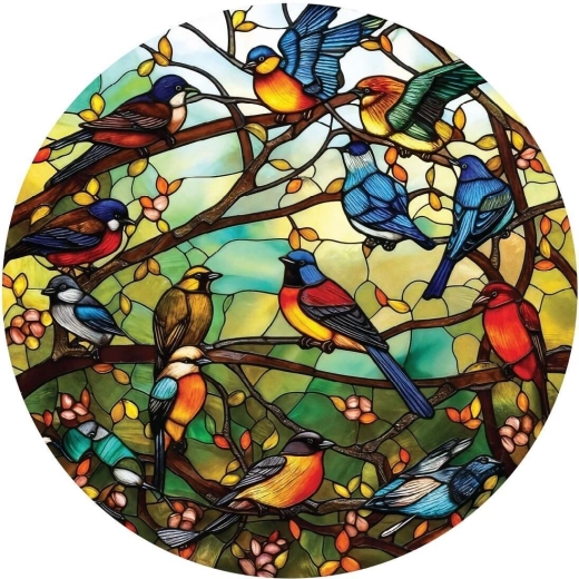Puzzle rond Vitrail Chœur forestier 570 pièces