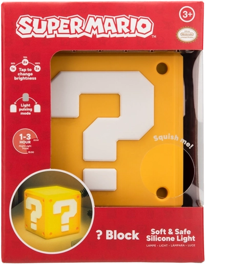 Super Mario SquishyGlo lumière – Bloc « ? »