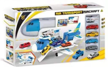 Plastic Convertible Airplane with Cars and Helicopter