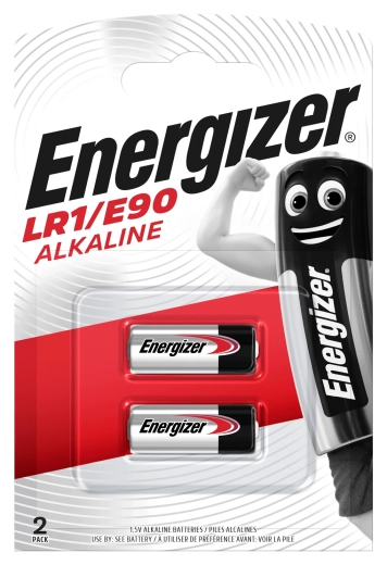 Energizer LR1/E90 Alkalibatterie, Packung mit 2 Stück