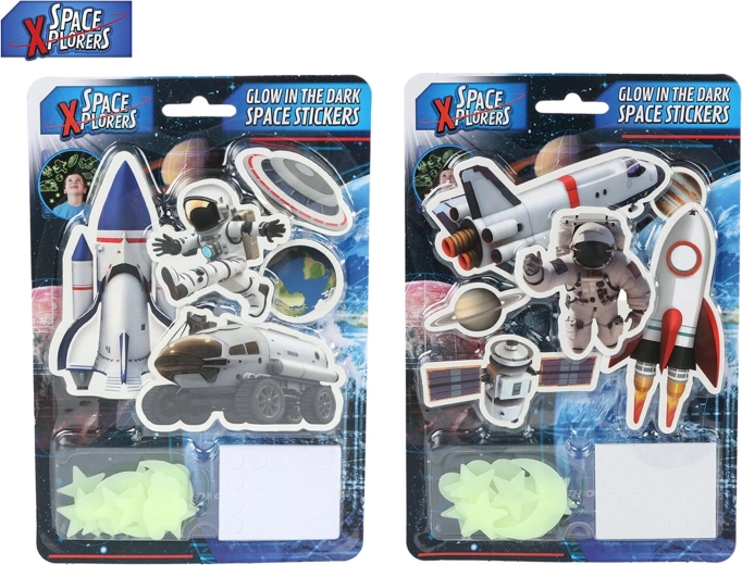 Autocollants lumineux pour la chambre Space Xplorers – motifs spatiaux, 21 pcs