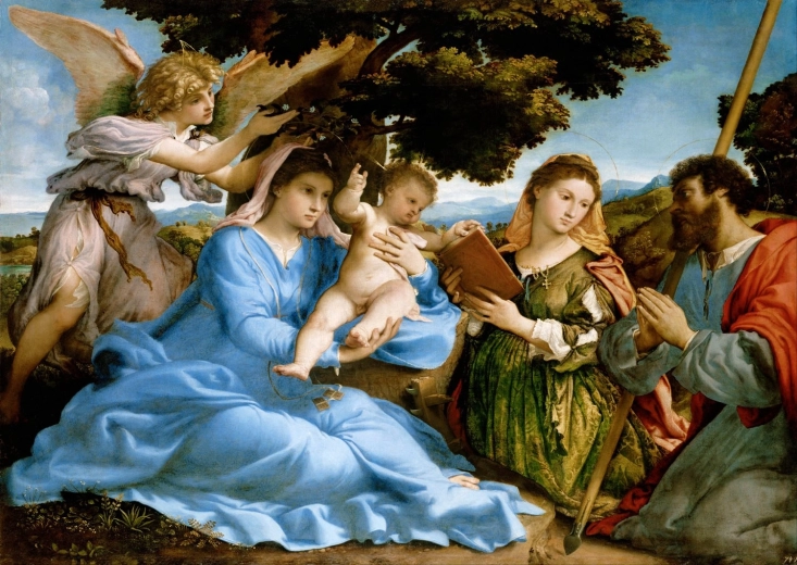 Enjoy the Madonna with Child, St. Catherine and Thomas Puzzle