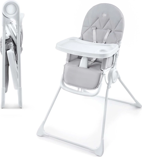 Kinderkraft high chair Binci, light grey
