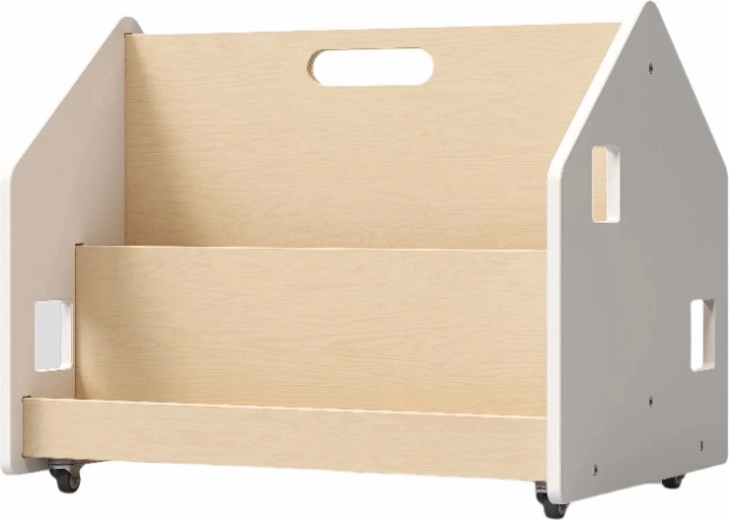 Bibliothèque BusyKids réversible sur roulettes blanche