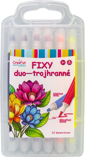 CreaFun Duo Triangular Markers, set of 12 colors