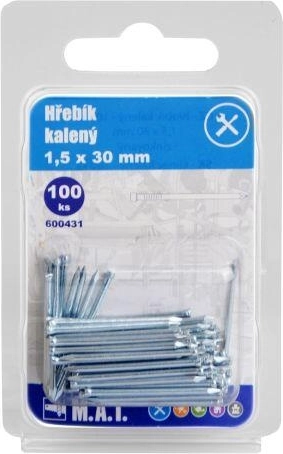 Geharde verzinkte spijkers 30 × 1,5 mm (100 stuks)