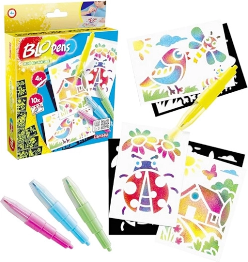 Blopens mini kit nature – ensemble aérographe créatif pour enfants