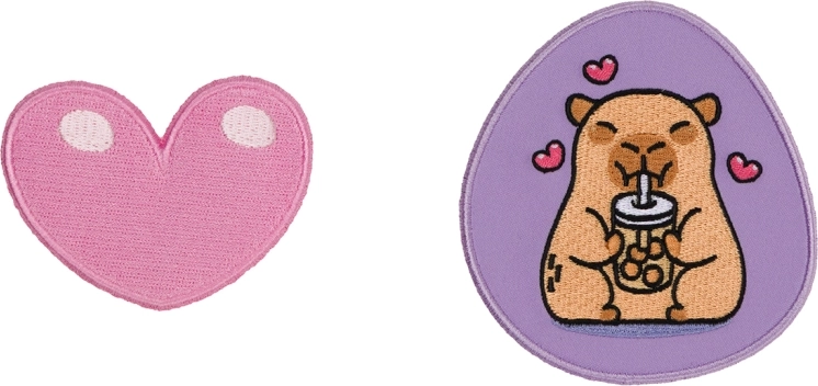 Baagl Baaglies Capybara – set of 2 hook-and-loop badges