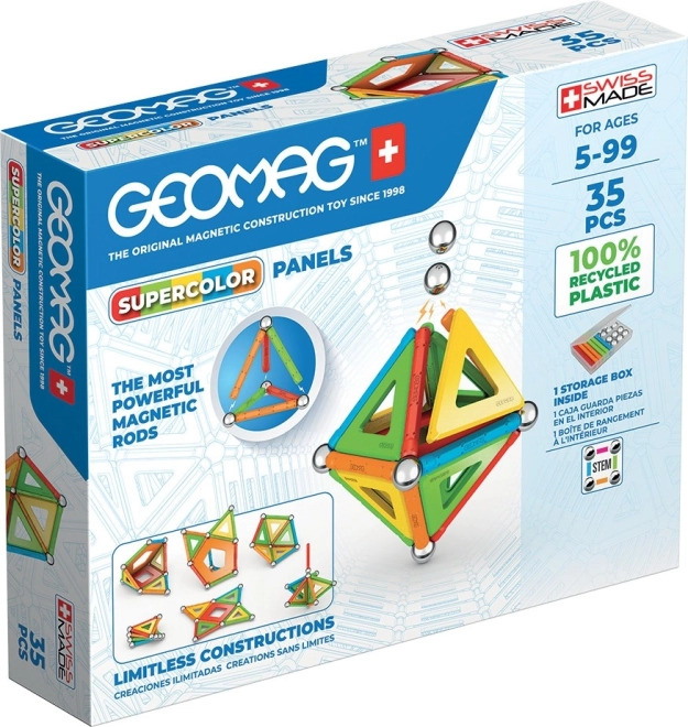 GEOMAG supercolor panelen van gerecycled plastic – 35 delen