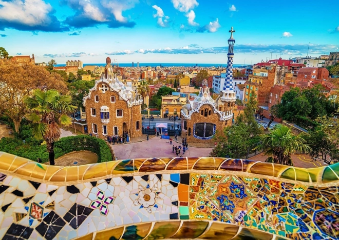 Puzzle Vue depuis le parc Güell à Barcelone 1000 pièces