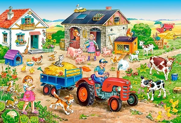 Puzzle maxi 40 pièces LIFE ON THE FARM de CASTORLAND