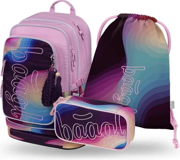 Baagl schoolset Cubic Lyra – rugzak, etui en gymsack GRS