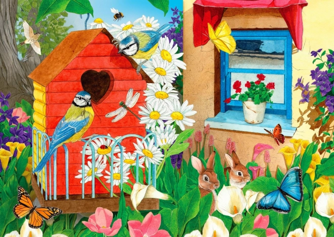 Puzzle Garden with Birdhouses 1000 Pieces ENJOY