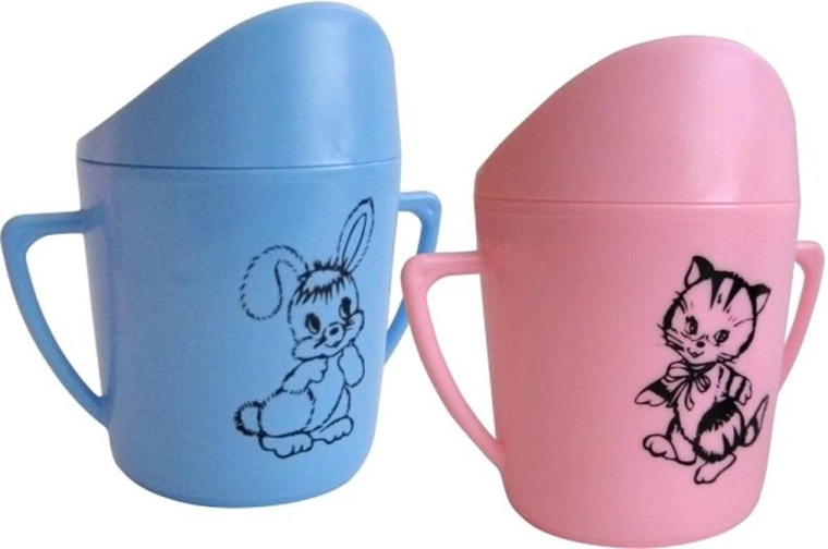 Gobelet pour bébé avec bec 250 ml – rose avec imprimé