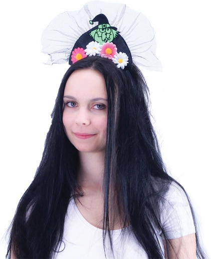 Witch Headband with Flowers for Adults