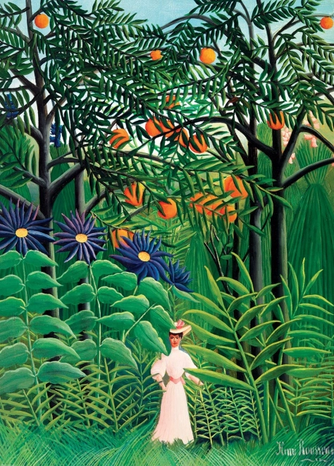 Puzzle Woman Walking in an Exotic Forest 1000 pieces EUROGRAPHICS