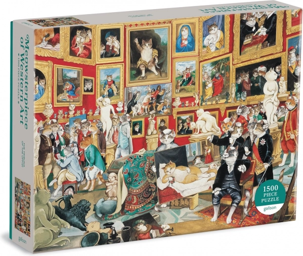 1500-Piece Puzzle – Uffizi Tribuna with Cats by GALISON