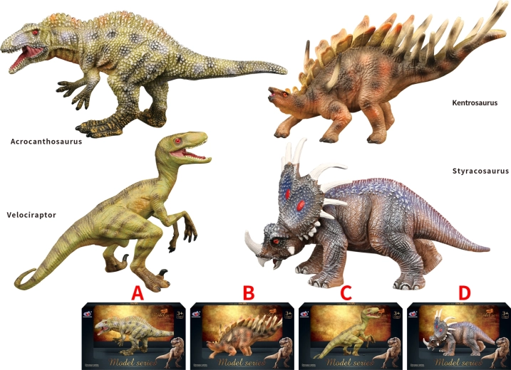 Dinosaurussenwereld – set dinosaurussenfiguren (4 soorten)