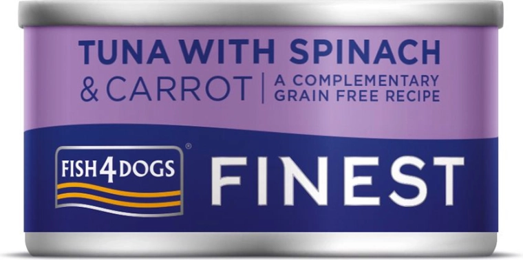 Conserve pour chiens thon avec carotte et épinards 85 g