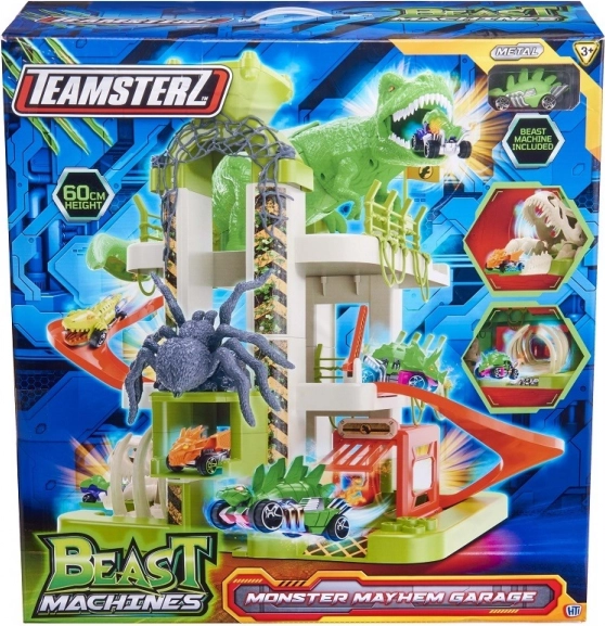 Teamsterz garage Monster Mayhem avec piège à dinosaures