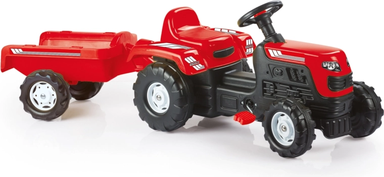 Ranchero Pedal Tractor with Trailer, Red
