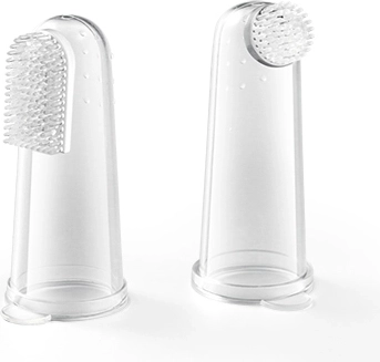 Set de brosses en silicone à doigt BABYONO, 2 pcs, 0m+