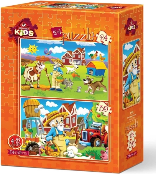 Puzzle Happy Farmer 24 + 35 pieces