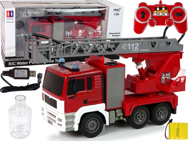 Op afstand bedienbare brandweerwaterladder