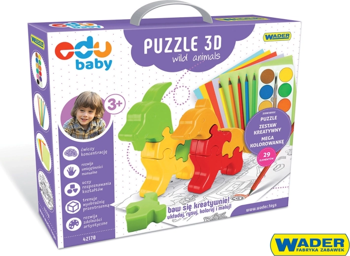 Edu Baby 3D Puzzle – Wild Animals