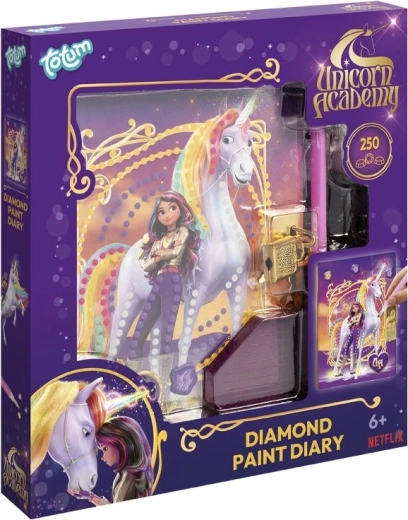 Diamond Painting – A5 Notebook Unicorn Academy TOTUM