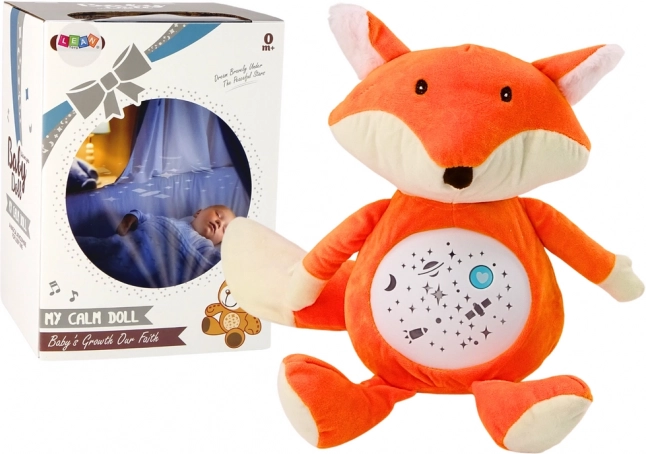 Plush Sleeping Teddy Bear Light Sounds Night and Day Mode Fox