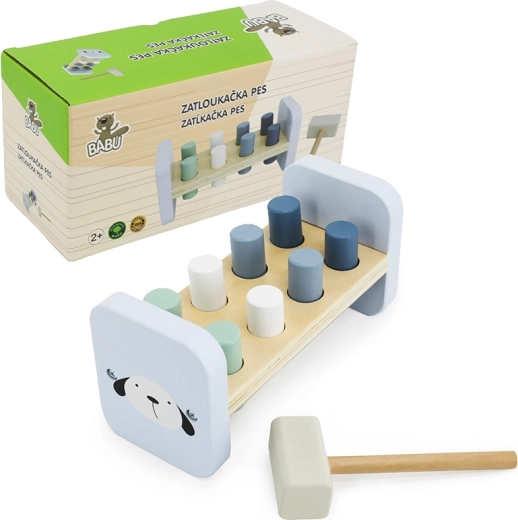 Babu Holz-Klopfbank Hund