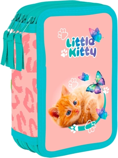 School-etui met drie lagen Kat – leeg