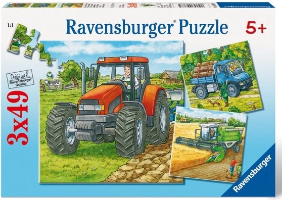Puzzle Agricultural Machines 3x49 Pieces Ravensburger