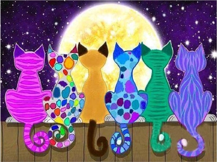 Diamond Painting Cats 30 × 40 cm