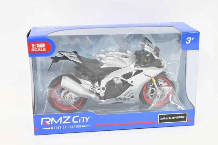 Motormodel RMZ Hobby Aprilia RSV4 1:12 zilverkleurig