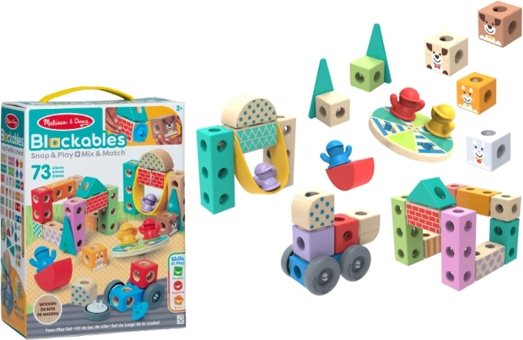 Melissa & Doug Blockables en ville – jeu de construction en bois