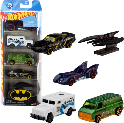 Hot Wheels DC Batman – set of 5 die-cast cars 1:64 (approx. 7 cm)