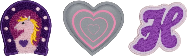 Baagl Baaglies badge set Horses and Heart – 3 pcs