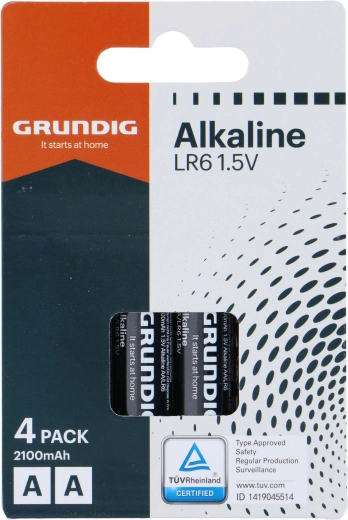 Alkaline-Batterien AA GRUNDIG 2100 mAh, 4 Stk.