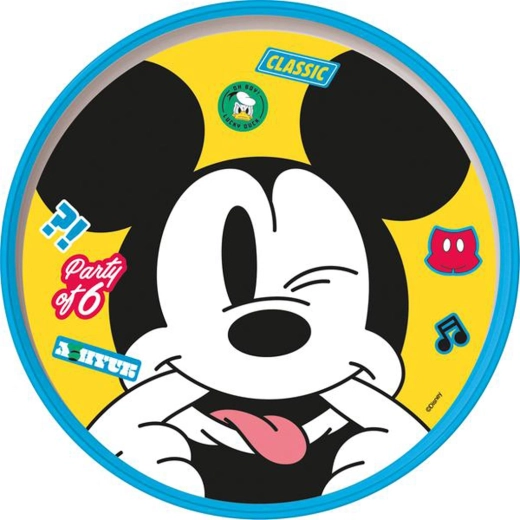 Assiette en plastique MICKEY avec fond antidérapant 19,5 cm
