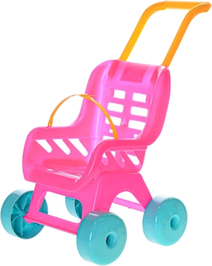Kunststof poppenwagen – roze Buggy