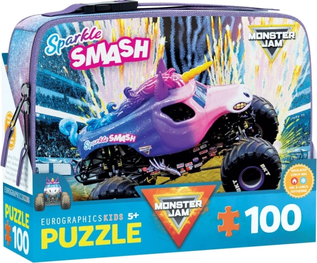 Puzzle dans une lunch box MONSTER JAM Sparkle Smash 100 pièces