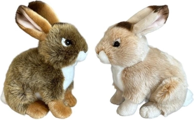 Lapin en peluche en deux couleurs 23 cm