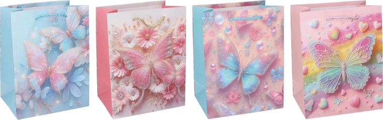 Cadeautas S met vlinders 10 × 23 × 18 cm